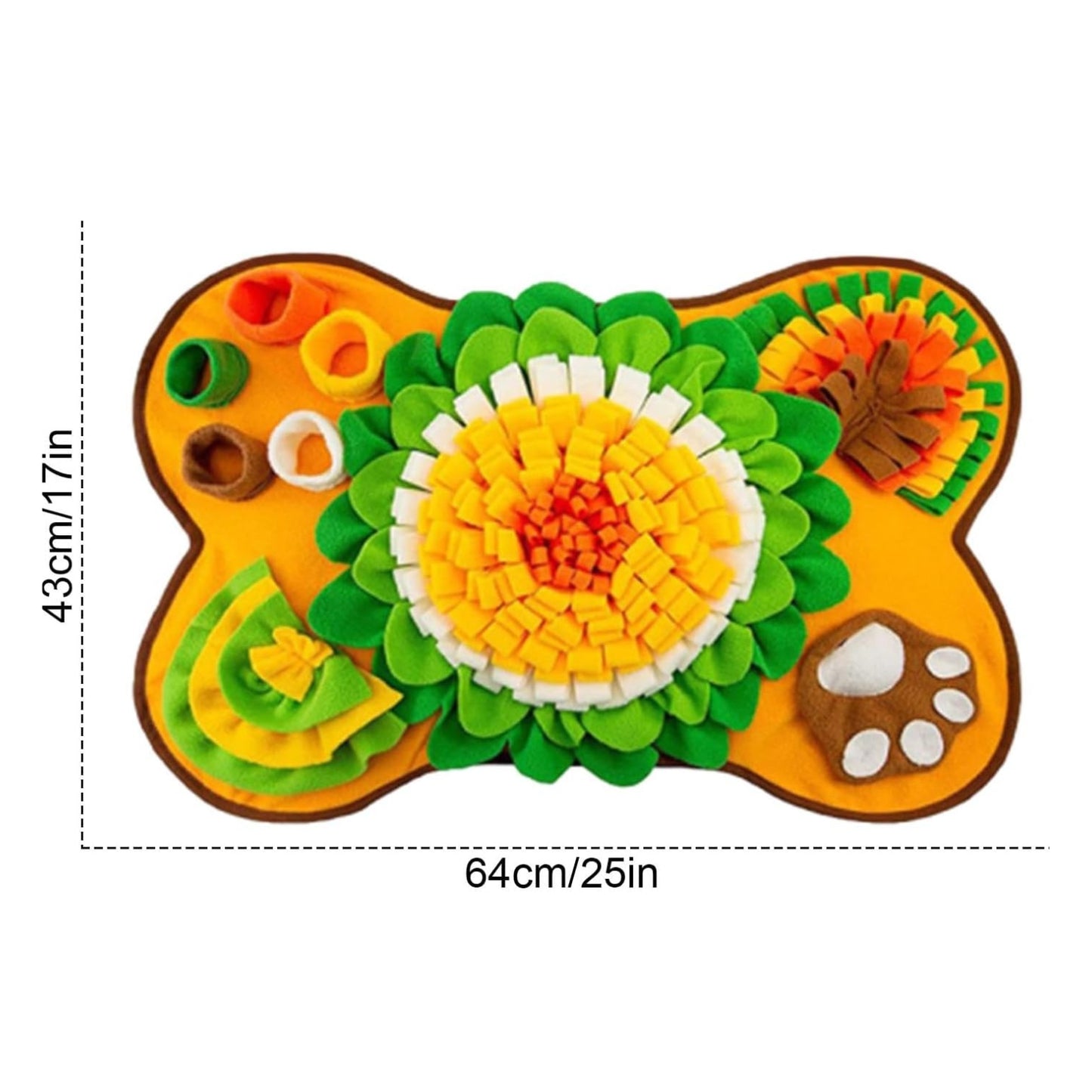 Dog Snuffle Mat – Interactive Feeding Puzzle Mat 64×43 cm