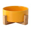Ceramic Pet Bowl with Wooden Stand – Elevated Feeding Bowl