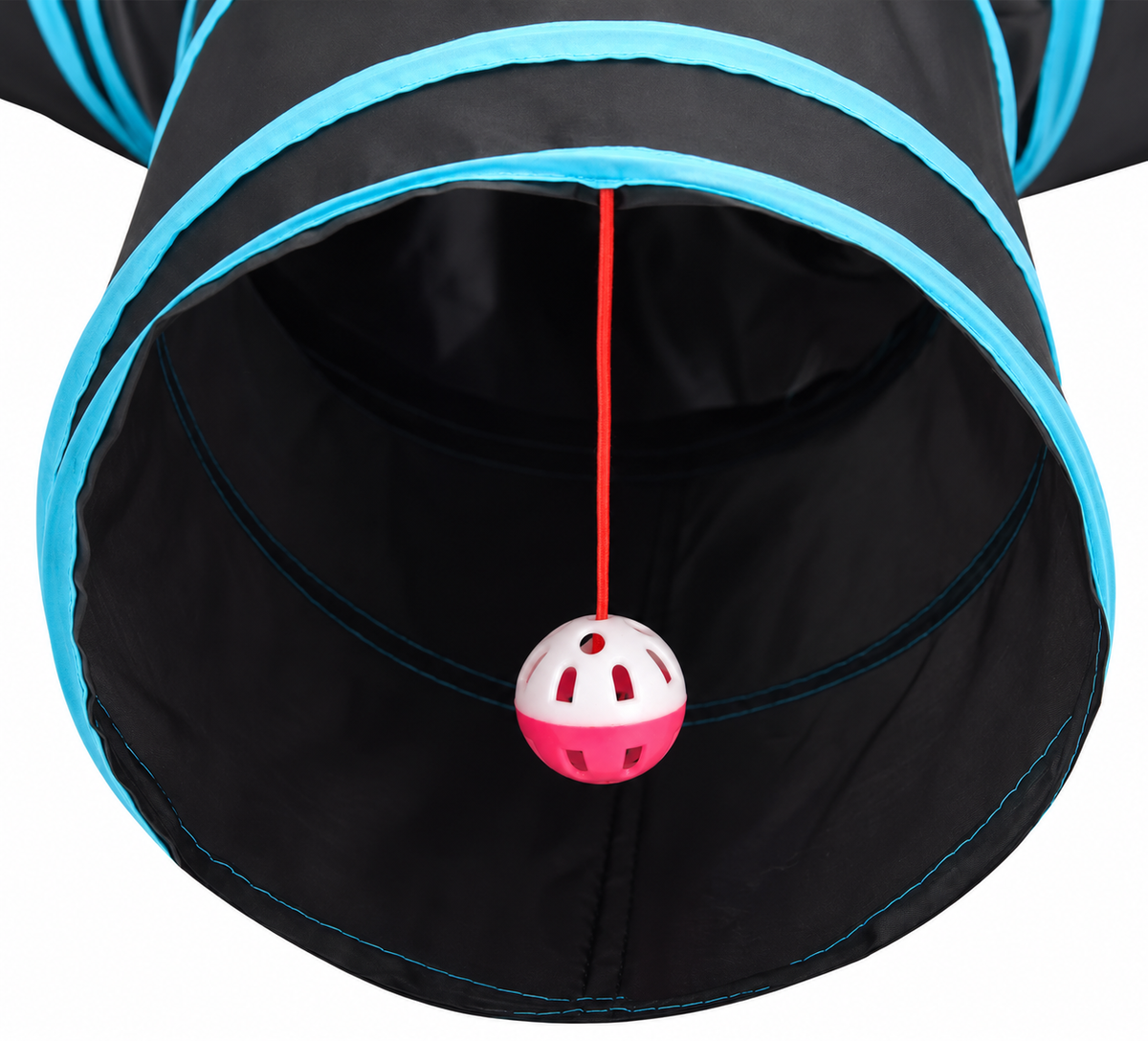 3-Way Collapsible Cat Tunnel – Interactive Play Tube with Hanging Ball Toy
