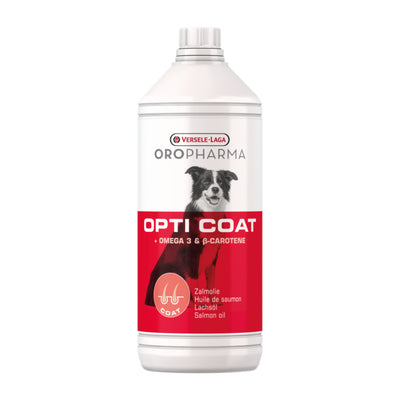 Oropharma OptiCoat – Supplément d’huile de saumon naturelle pour une peau et un pelage sains, 1 litre