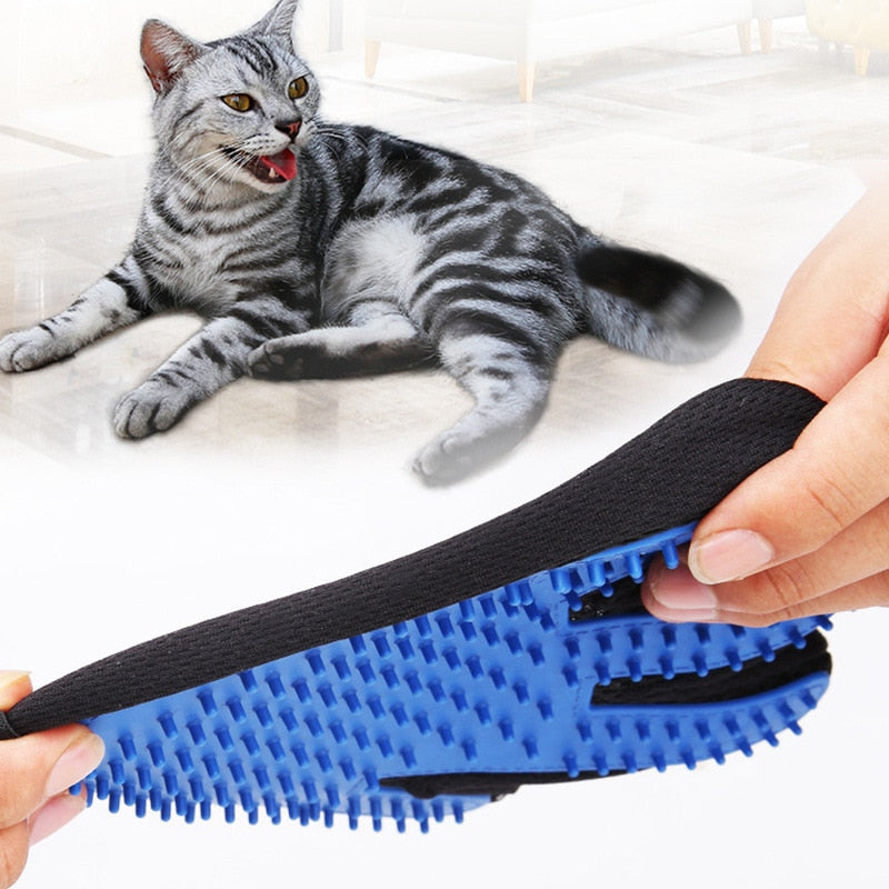 Gant de Toilettage Massage Doux pour Chiens et Chats - Adaptable et Confortable