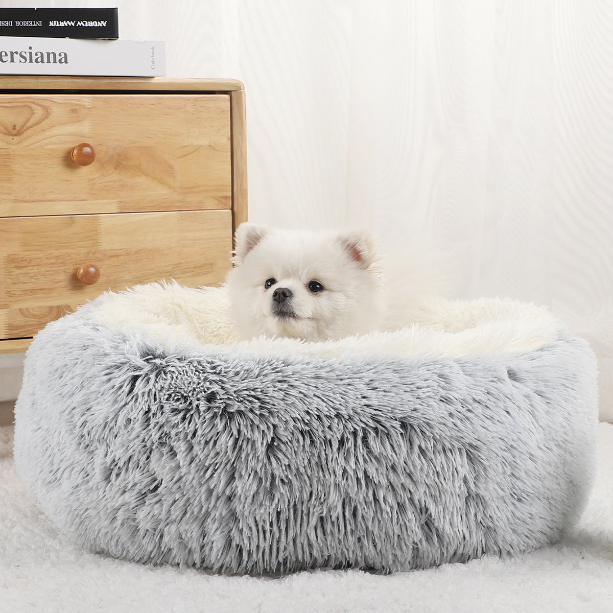 Pet Bed Comfy, non-slip, Plush, Round Shape