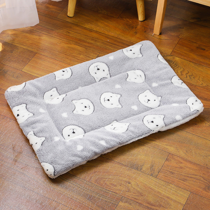 Lit pour Chien et Chat - Tapis de Sommeil en Flanelle Douce et Confortable