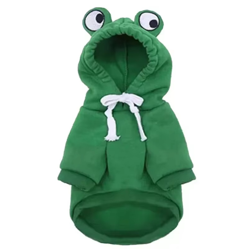 Sweat à Capuche Grenouille pour Chien – Manteau Douillet en Polaire pour Chiens et Chats