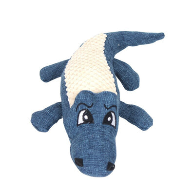 Jouet à mâcher interactif pour chien alligator avec fonction sonore