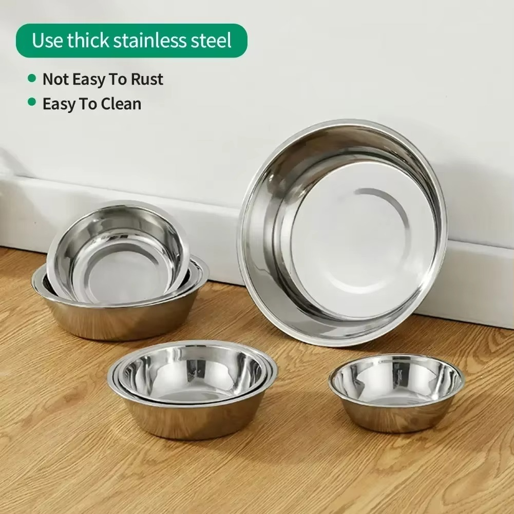 Gamelle pour chien en acier inoxydable – Antidérapante, durable et facile à nettoyer