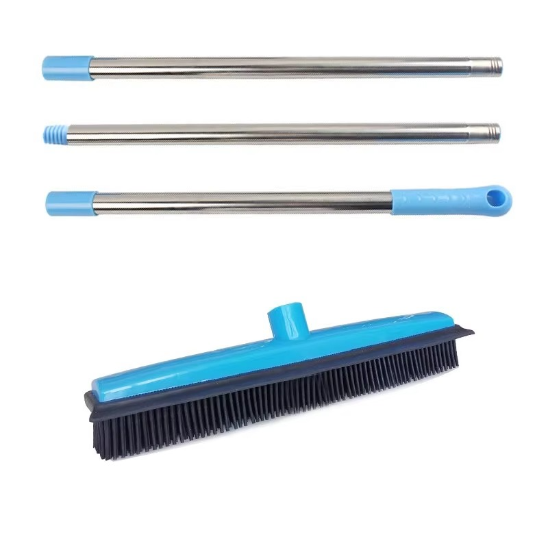 Balai électrostatique en silicone avec manche extensible 