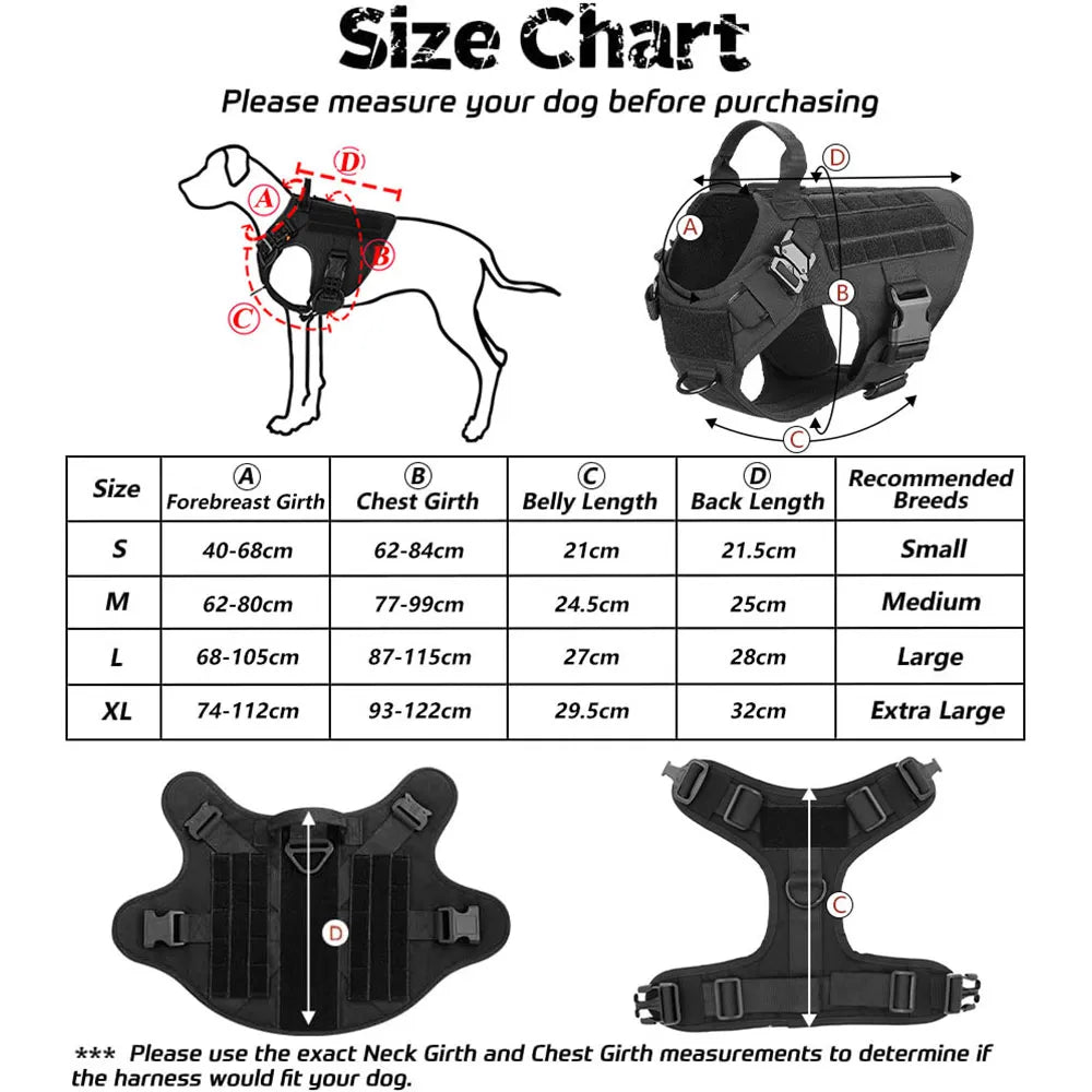Harnais robuste pour chiens de grandes races (taille L)