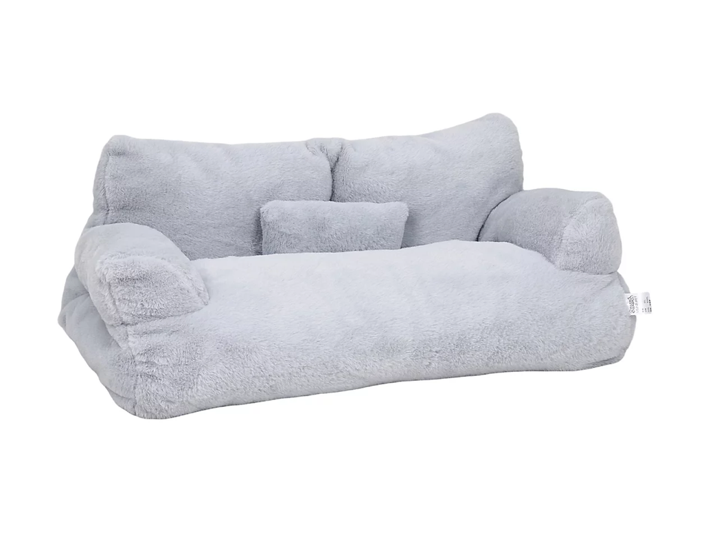 Sofa Apaisant pour Animaux – Lit Douillet en Peluche avec Base Antidérapante