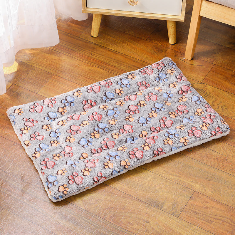 Lit pour Chien et Chat - Tapis de Sommeil en Flanelle Douce et Confortable