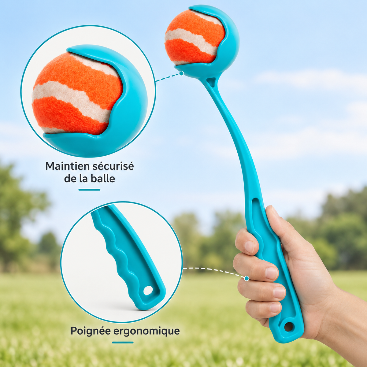 Dog Ball Launcher – 32 cm Throwing Stick for Fetch Games