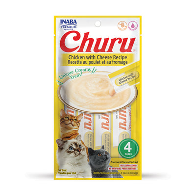 Inaba Churu Chicken with Cheese - Lickable Cat Treat (4-Pack)
