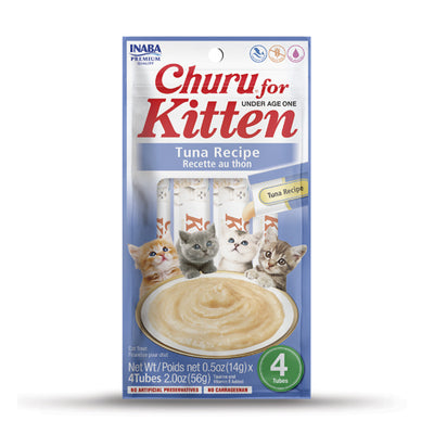Inaba Churu Tuna Recipe for Kittens - Creamy Cat Treat (4-Pack)