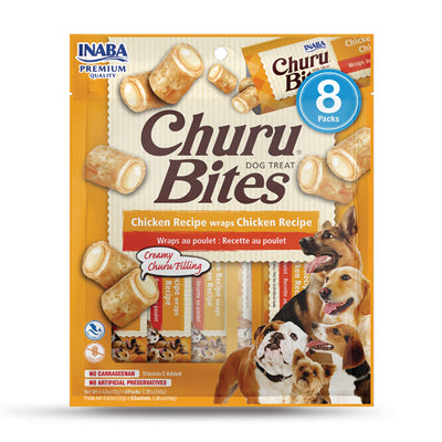 Inaba Churu Bites Chicken Recipe - Chewy Dog Treats (8-Pack)