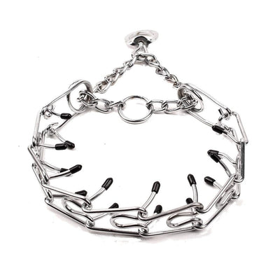 Adjustable Dog Prong Training Collar with Rubber Tips