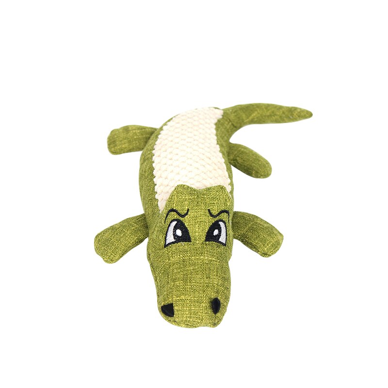 Jouet à mâcher interactif pour chien alligator avec fonction sonore