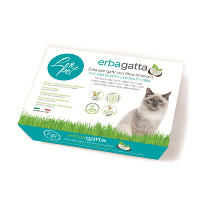 Leo Pet Cat Grass with Coco Fiber – Natural Digestive Support & Hairball Control (100g)