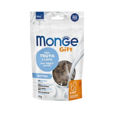 Monge Gift Kitten Crunchy Treats – Trout & Milk