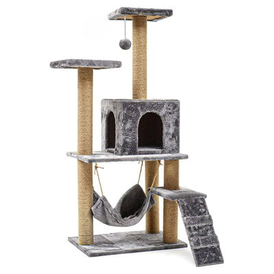 Arbre à chat tour – Griffoir à plusieurs niveaux avec hamac