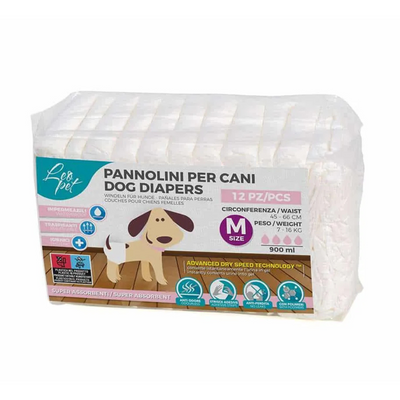 LeoPet Dog Male Diapers – 12PCS (XS, S, M)