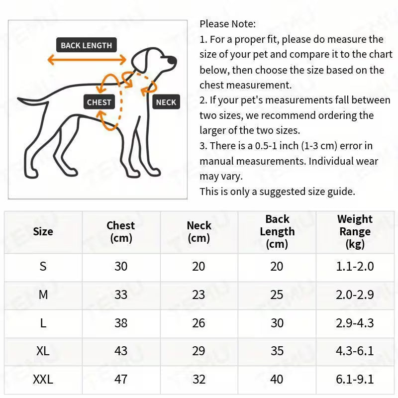 Veste d’Hiver en Coton pour Animal – Chaude et Respirante