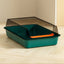 High Fence Cat Litter Box – Semi-Enclosed Tray with Scoop
