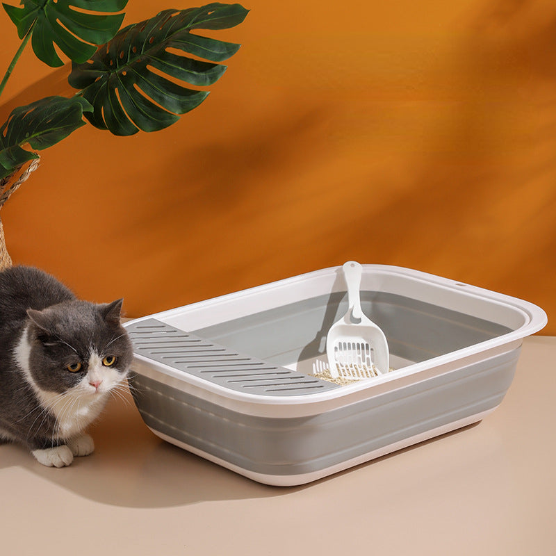 Bacs à litière pour chat - pliables avec pelle