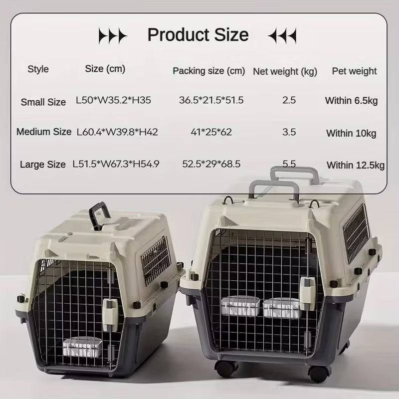 AITA – Airline Approved Pet Carrier – Hard-Sided Travel Kennel