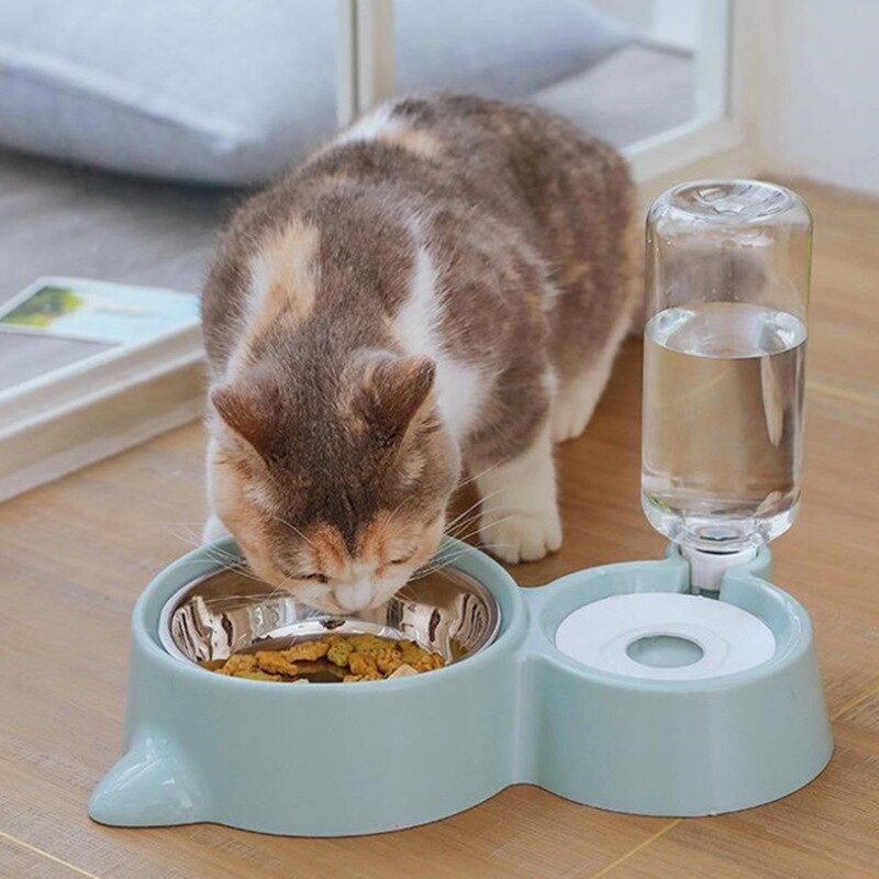 Mangeoire Automatique pour Chat et Chien - Distributeur de Nourriture et d'Eau