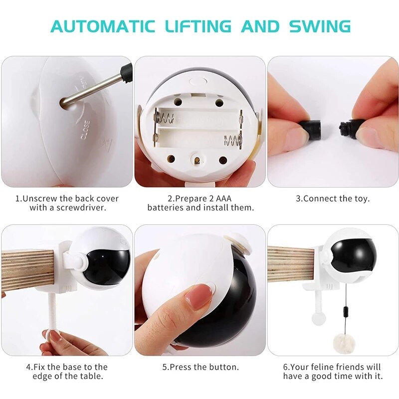 Jouet YoYo pour chat à mouvement interactif électronique