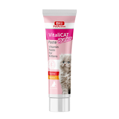 Pâte multivitaminée Bio PetActive pour chatons – Soutien de la croissance et de l’immunité, 100 ml