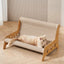 Cat Scratching Bed Sofa – Wooden Frame Lounge with Sisal Surface