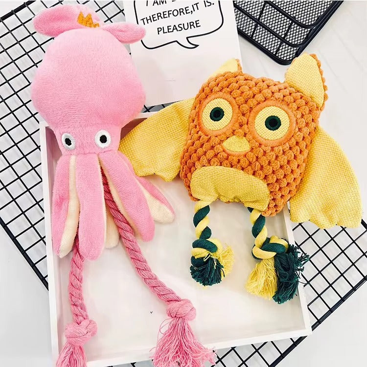 Plush Squeaky Dog Toy – Interactive Tug Toy for Dogs