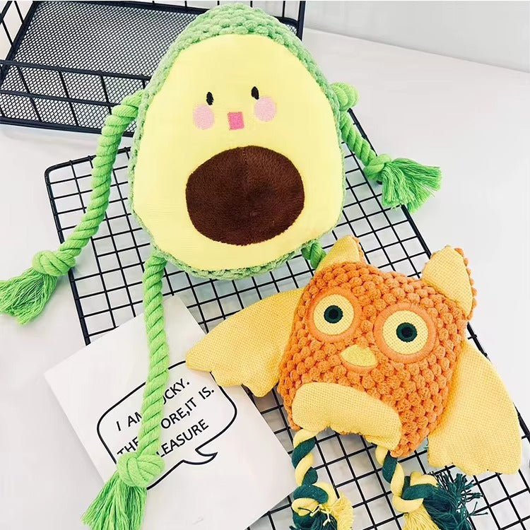 Plush Squeaky Dog Toy – Interactive Tug Toy for Dogs