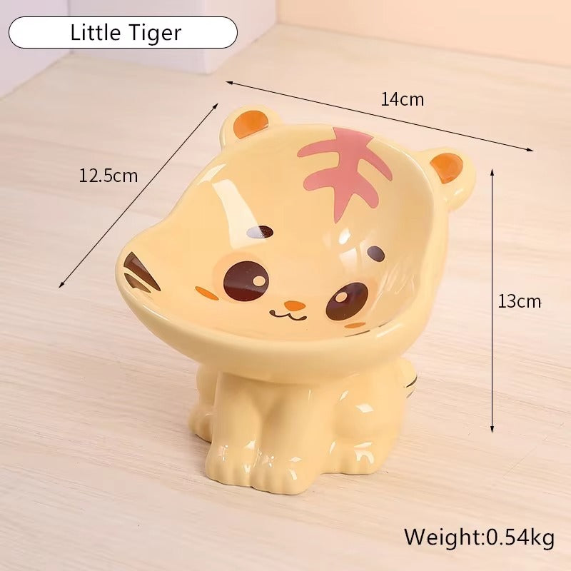 Gamelle Chat Surélevée en Céramique – Design Incliné