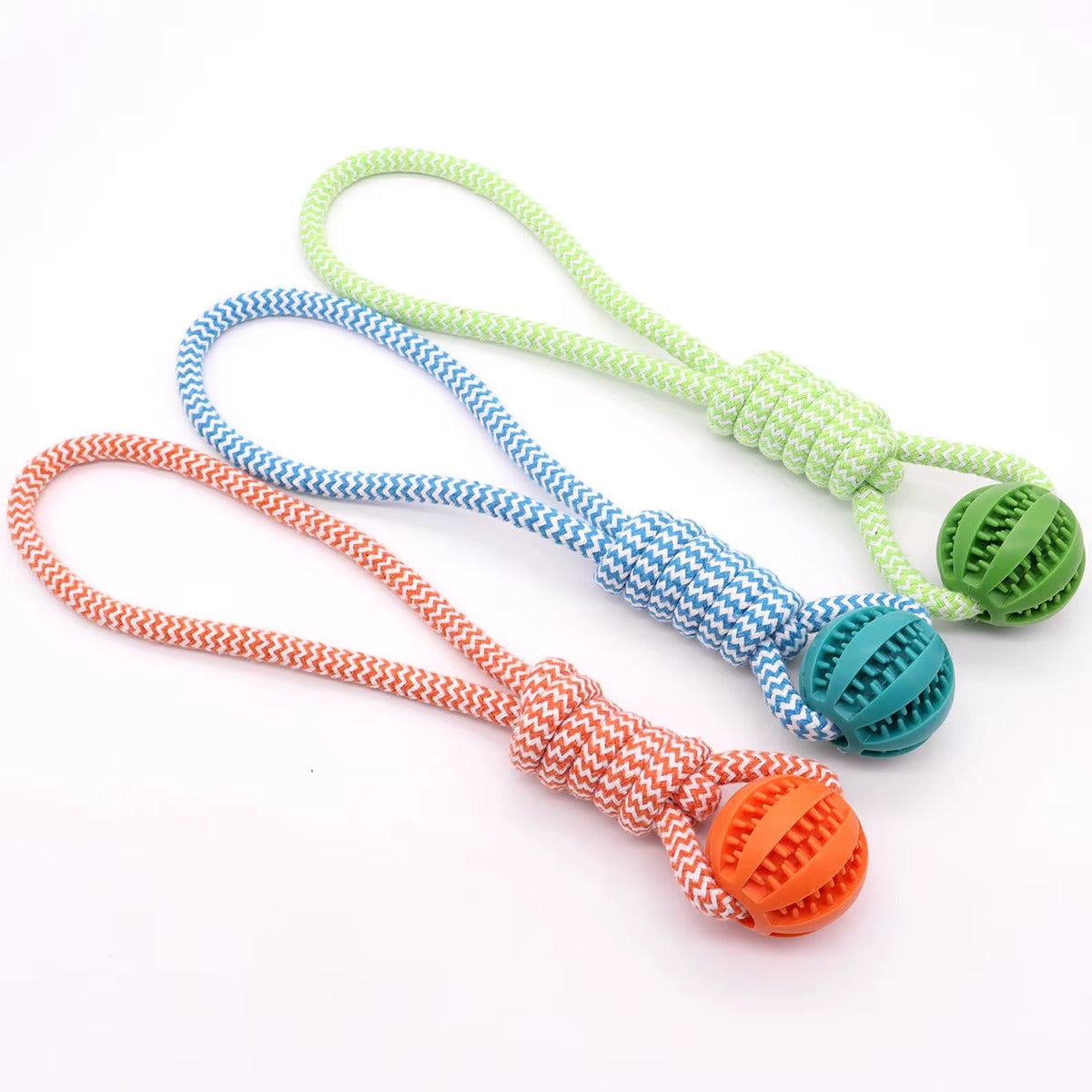 Rope Dog Toy with Treat Ball – Interactive Chew & Tug Toy