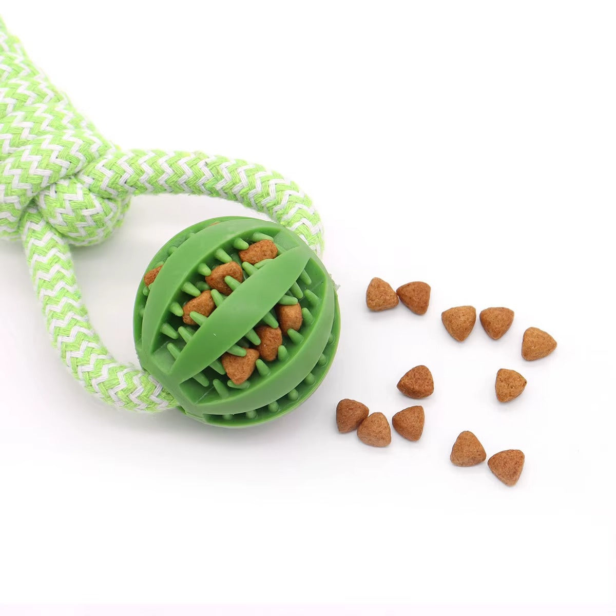 Rope Dog Toy with Treat Ball – Interactive Chew & Tug Toy