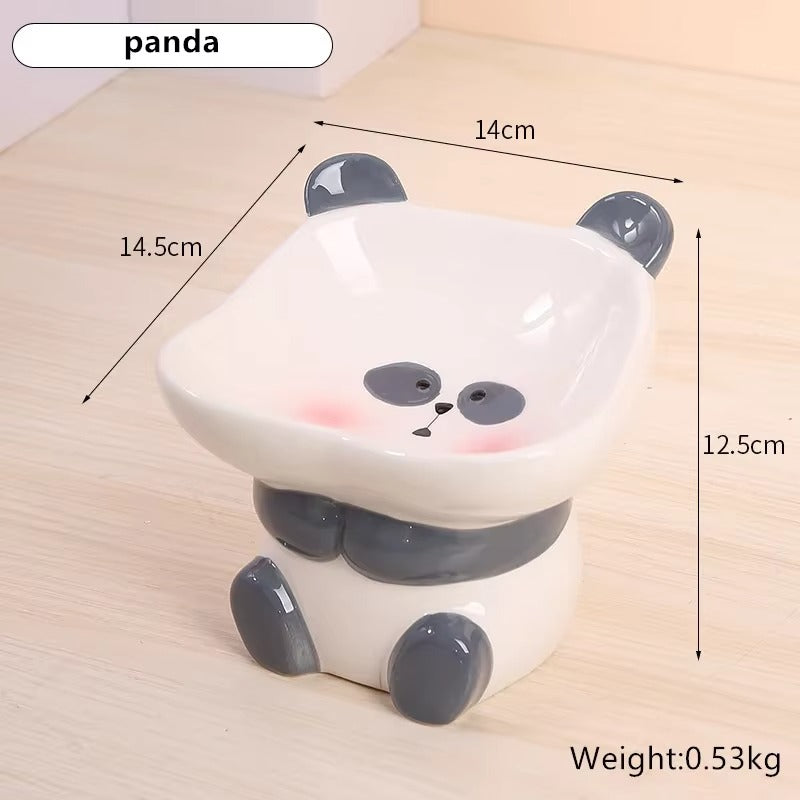 Gamelle Chat Surélevée en Céramique – Design Incliné