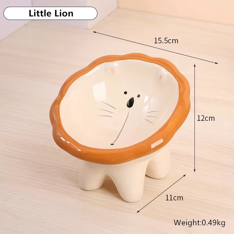 Gamelle Chat Surélevée en Céramique – Design Incliné