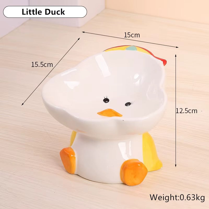 Gamelle Chat Surélevée en Céramique – Design Incliné