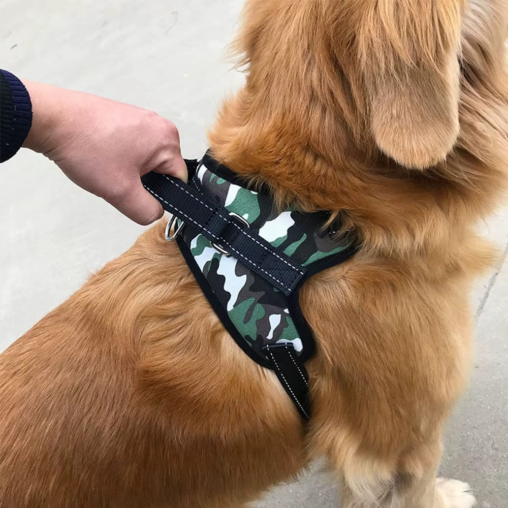 Harnais pour Chien – Harnais Ajustable Rembourré avec Poignée