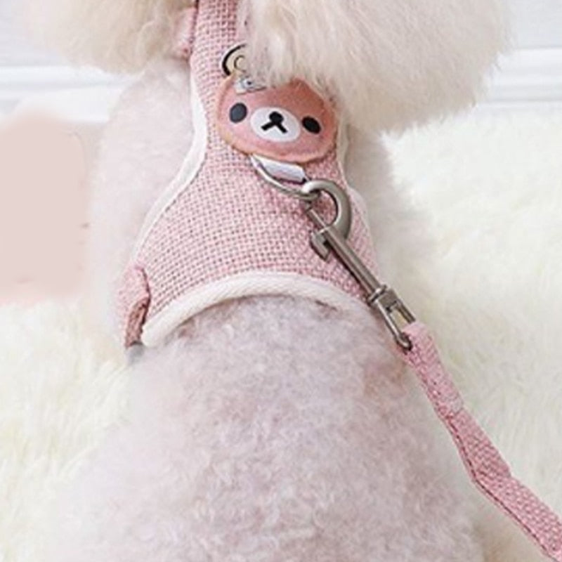 Harnais et Laisse pour Petits Chiens et Chats - Confort Rafraîchissant et Style Élégant