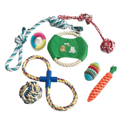Ensemble de 8 jouets à mâcher et à jouer pour chien