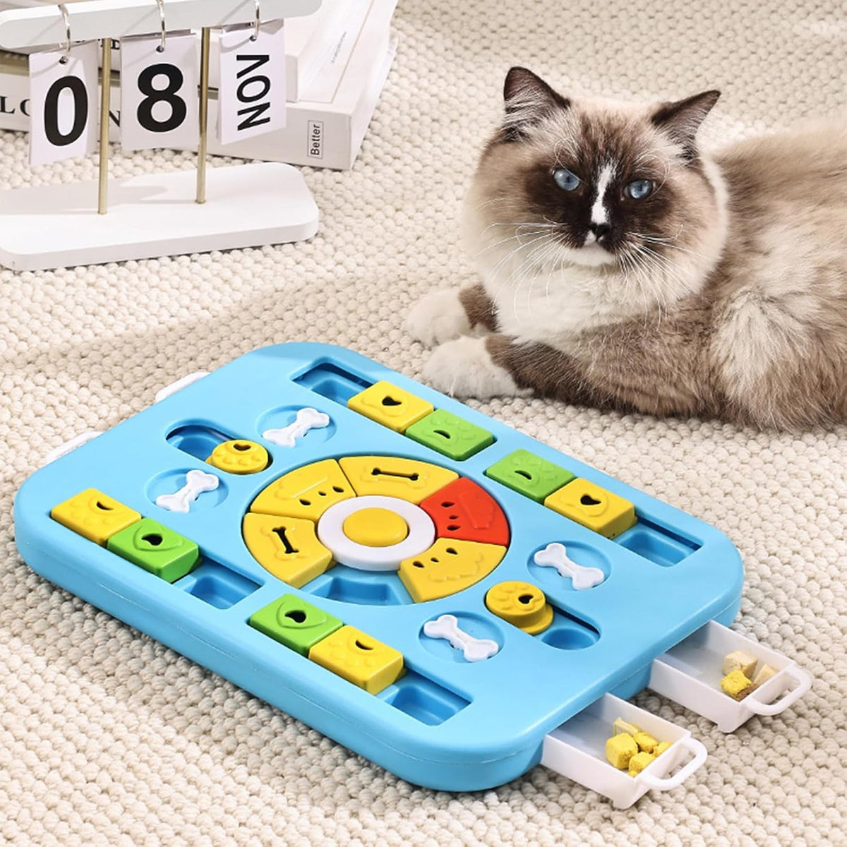 Jouet Puzzle Interactif pour Chien et Chat – Gamelle Anti-Glouton