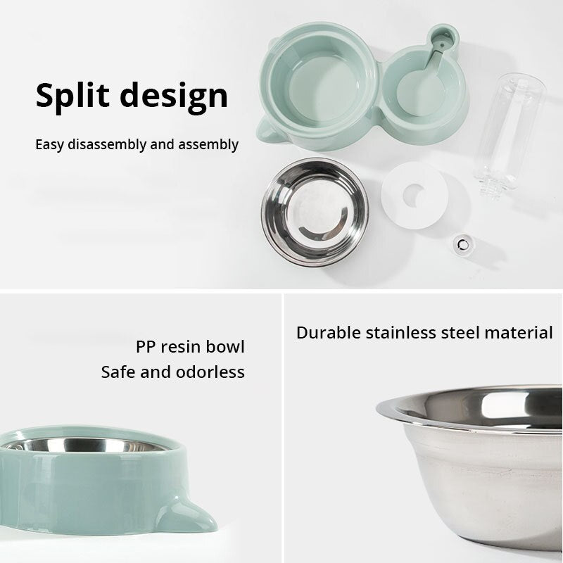 Mangeoire Automatique pour Chat et Chien - Distributeur de Nourriture et d'Eau