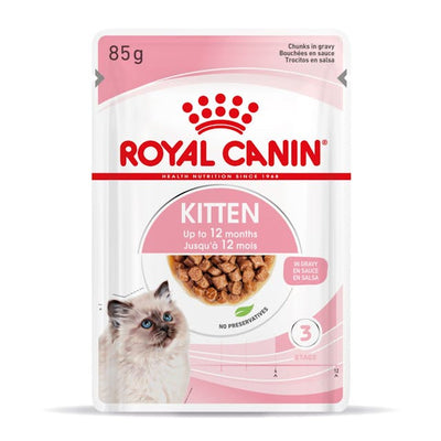 Royal Canin Kitten Chunks in Gravy - Wet Cat Food for Kittens (85g)