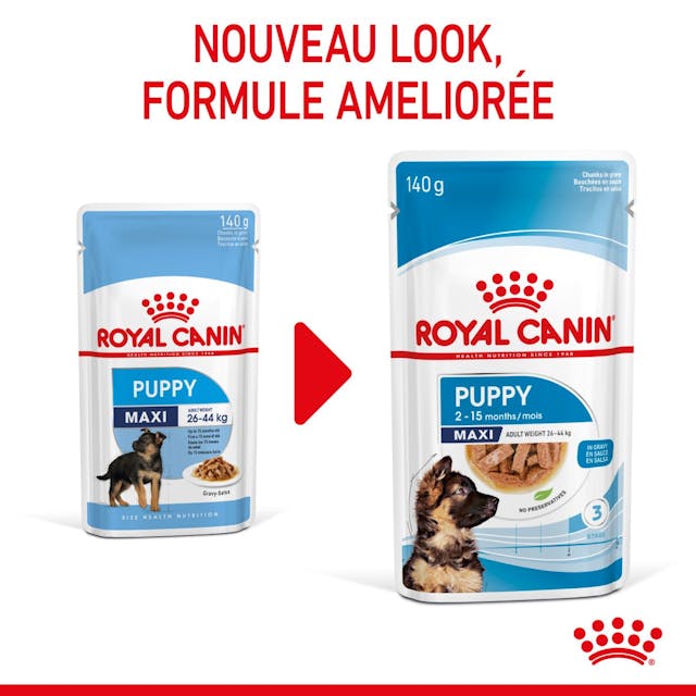 Royal Canin Maxi Puppy Chunks in Gravy - Wet Dog Food (140g)