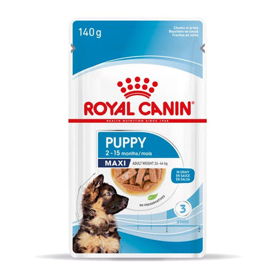 Royal Canin Maxi Puppy Chunks in Gravy - Wet Dog Food (140g)