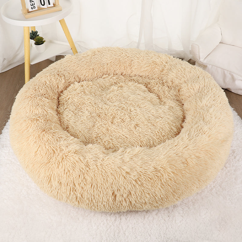 Lit pour chien et chat - Lit Rond en Peluche - Confort et Sécurité