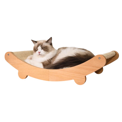 Lit griffoir pour chat en sisal - Griffoir et hamac pour chats d'intérieur